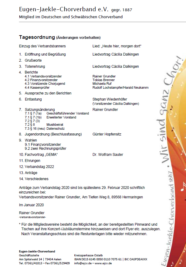 2020 EJC Chorverbandstag Tagesordnung